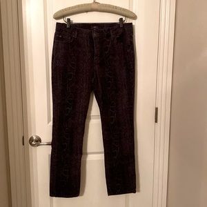 NYDJ grey snakeskin jeans